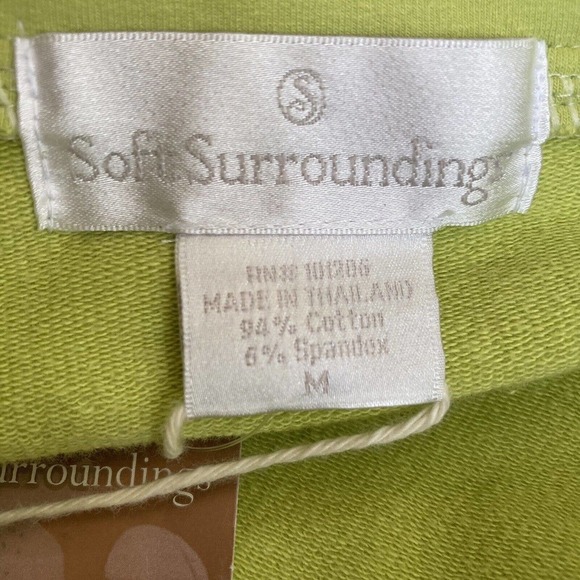Soft Surroundings Jacket Womens Medium Nirvana Lime Button Closure New - Picture 8 of 11